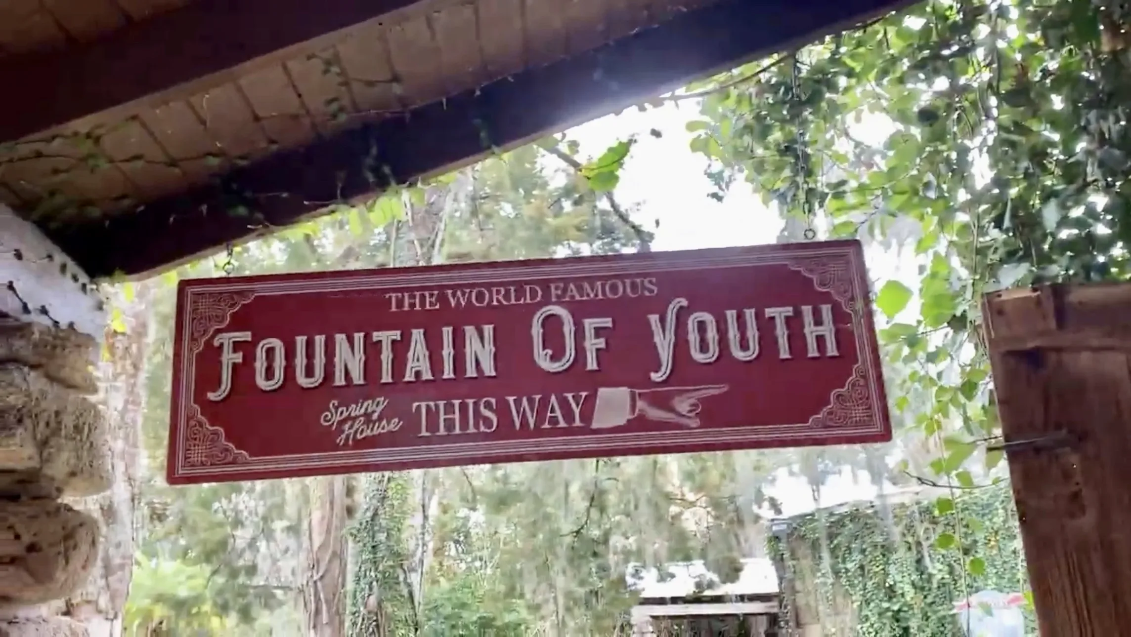 Fountain of youth sign
