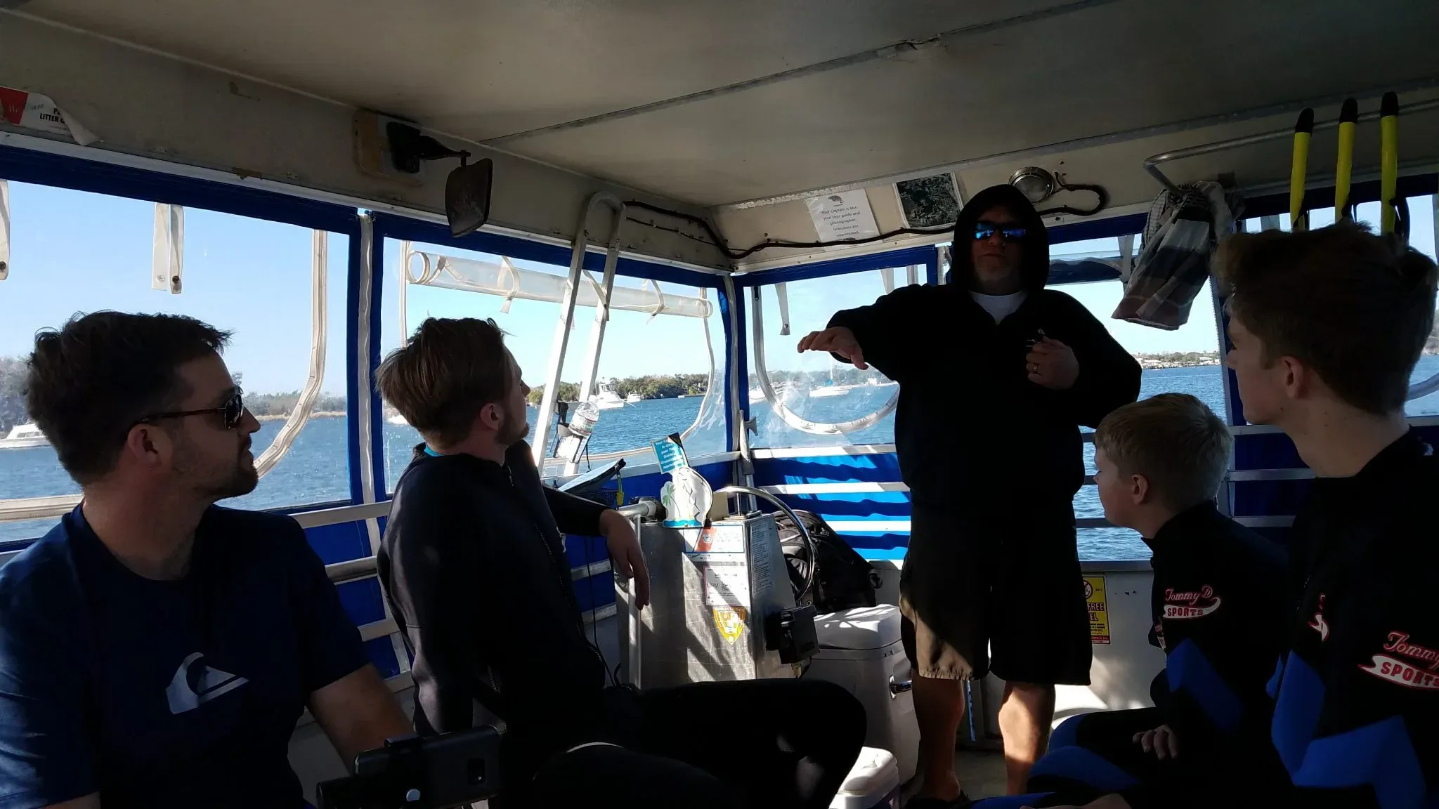 Captain talking about manatees