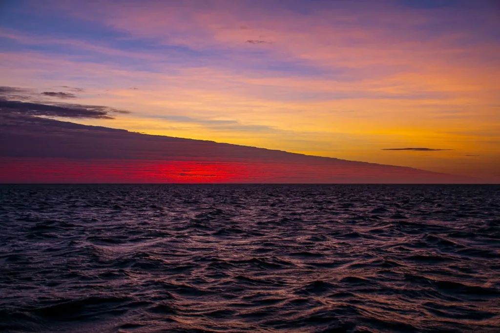 coral sea dreaming red sunrise