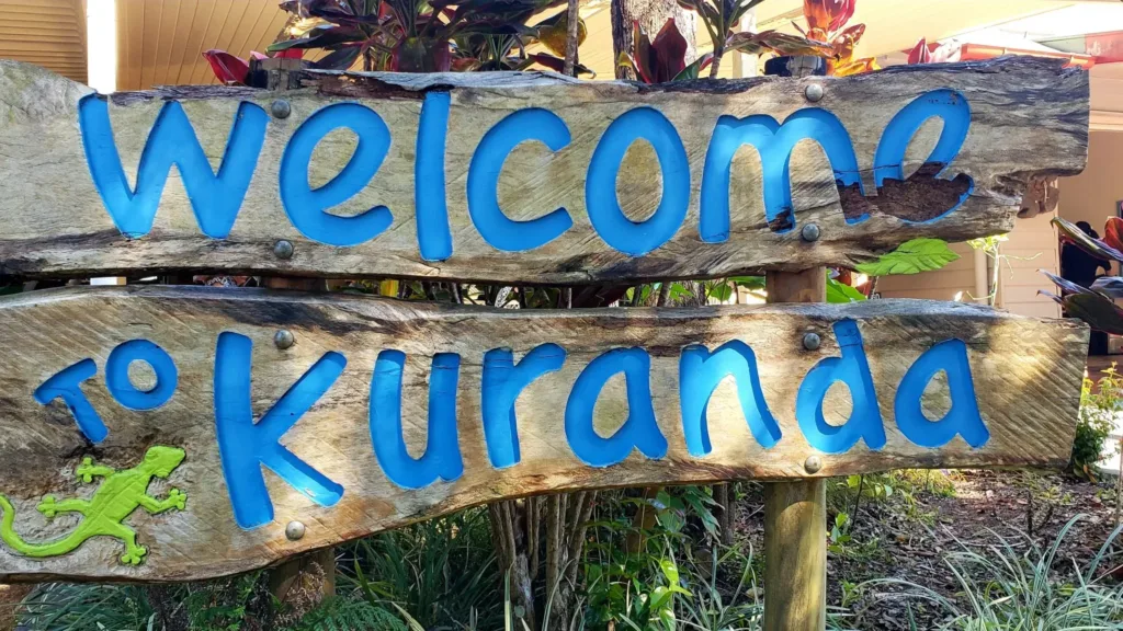 Kuranda Village welcome sign