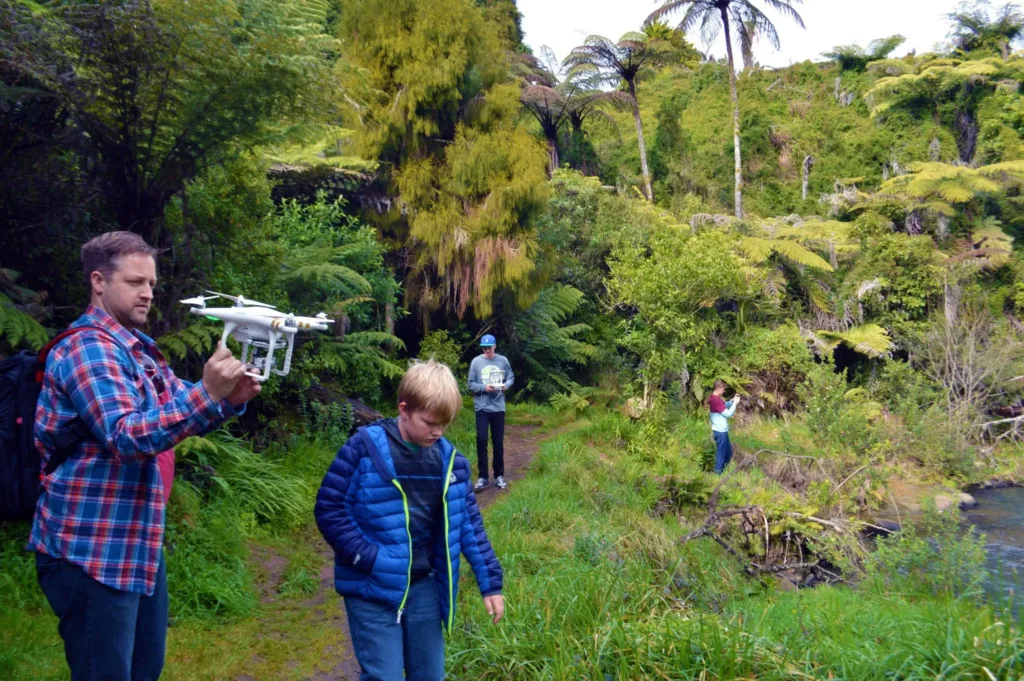owharoa falls drone launch