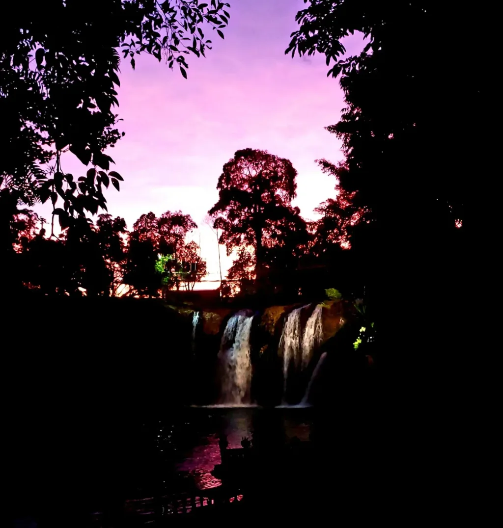 paronella park sunset waterfall