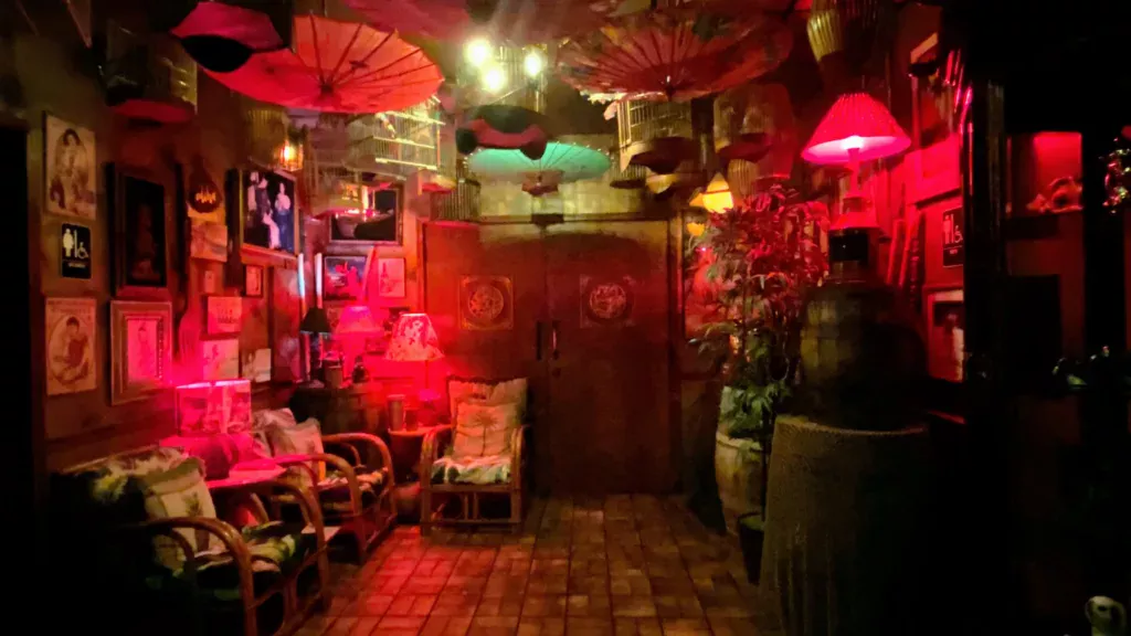 secret tiki temple lobby entrance