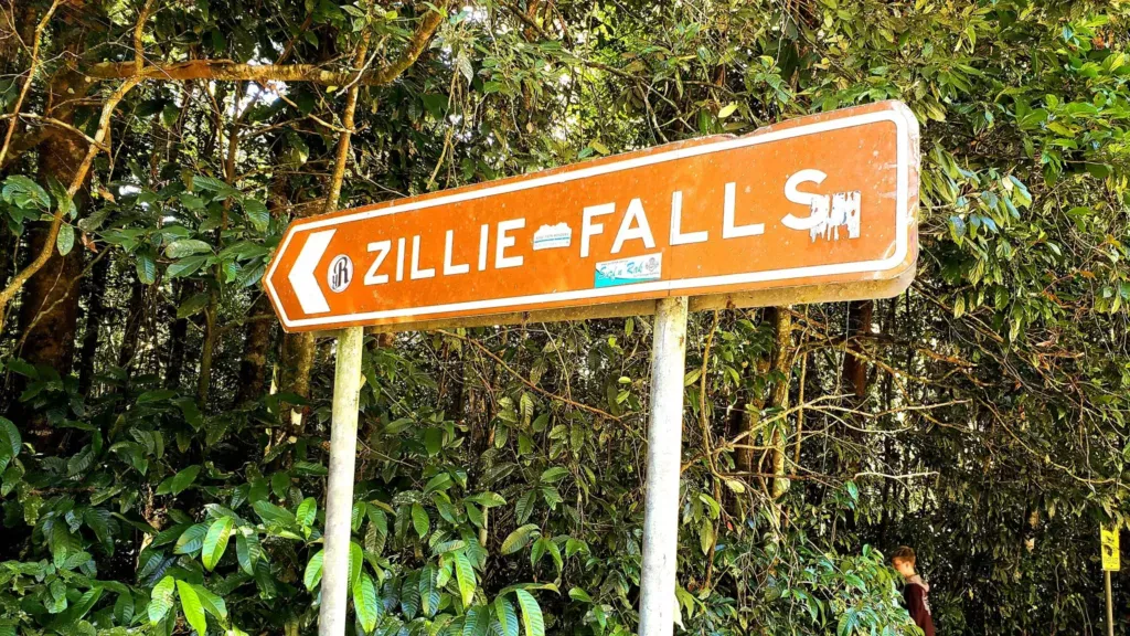 zillie falls sign