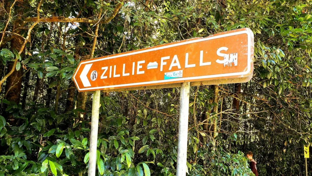 zillie falls sign